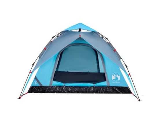 Cort de camping cupolă 4 persoane, setare rapidă, albastru, 7 image