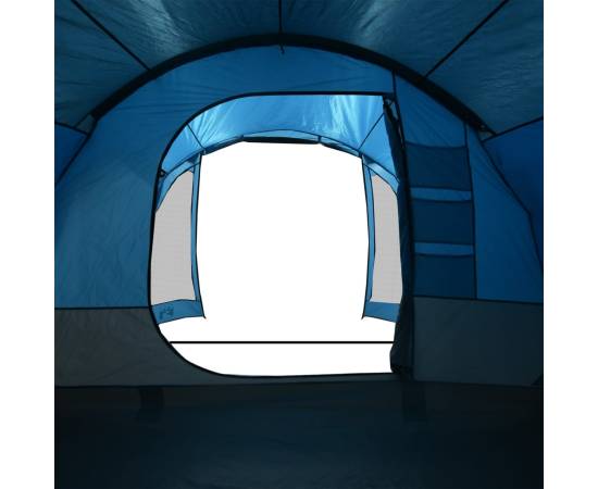 Cort de familie tunel pentru 8 persoane, albastru, impermeabil, 10 image
