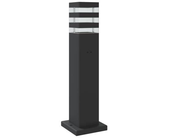 Lampă exterioară de podea cu senzor, negru, 50 cm, aluminiu, 6 image