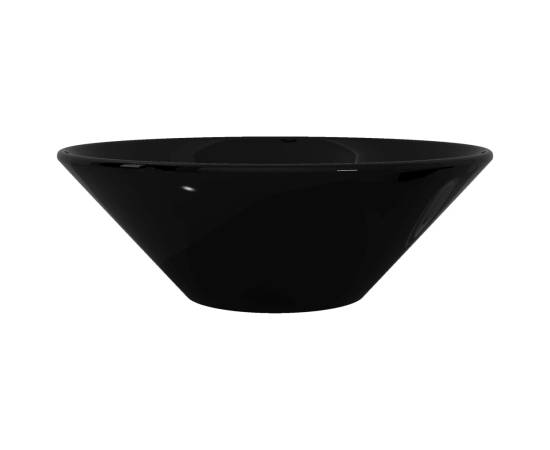 Chiuvetă ceramică pentru baie, rotundă, negru, 5 image