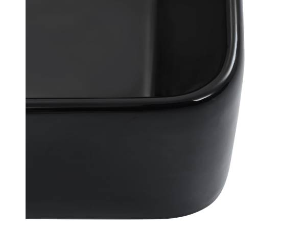 Chiuvetă de baie, negru, 40 x 30 x 13 cm, ceramică, 5 image