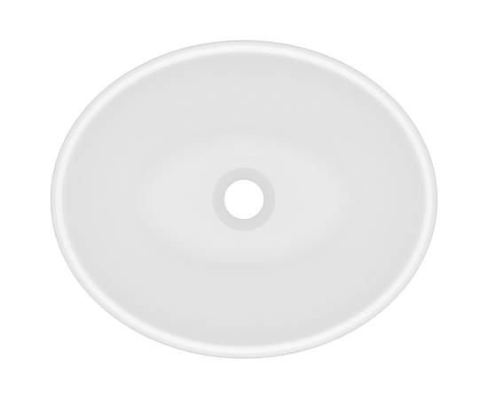 Chiuvetă de lux, alb mat, 40 x 33 cm, ceramică, formă ovală, 4 image