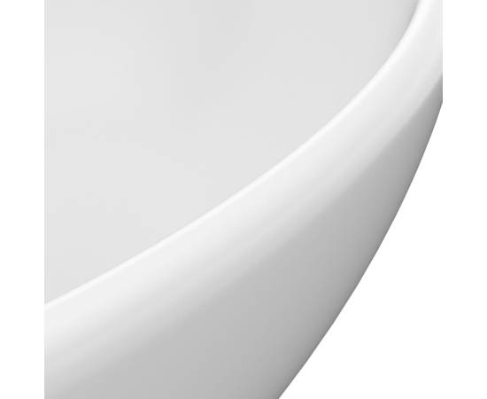 Chiuvetă de lux, alb mat, 40 x 33 cm, ceramică, formă ovală, 5 image