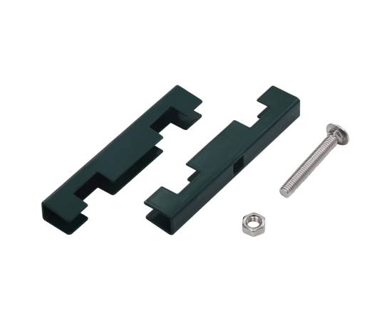 Conector în formă de u grilaj grădină, 10 seturi, verde, 4 image