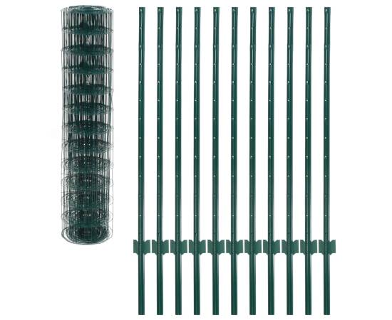 Gard euro, verde, 20 x 1,2 m, oțel, 3 image