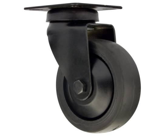 Mac lean roată pivotantă, 4 buc., negru, 75 mm, 2 image
