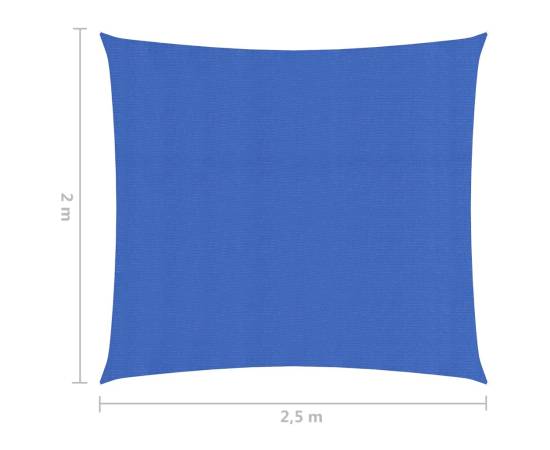 Pânză parasolar, albastru, 2x2,5 m, hdpe, 160 g/m², 6 image