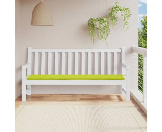 Pernă de bancă de grădină, verde, 200x50x3 cm, textil oxford