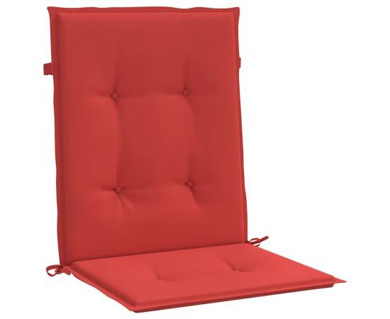 Perne cu spătar mic, 2 buc. roșu 100x50x3 cm textil oxford, 3 image