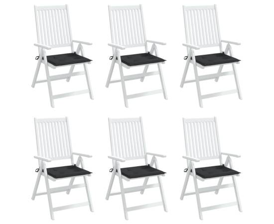 Perne scaune grădină 6 buc. negru 50x50x3 cm țesătură oxford, 4 image