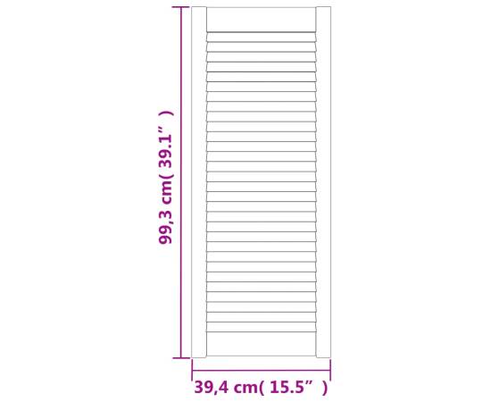 Ușă de dulap cu design lambriu, 99,3x39,4 cm, lemn masiv de pin, 6 image