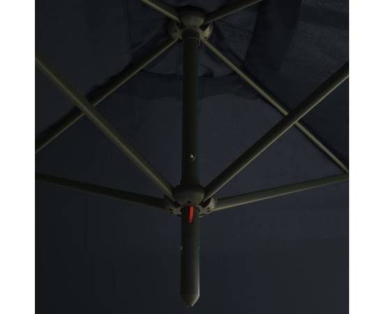 Umbrelă de soare dublă cu stâlp din oțel, antracit, 600x300 cm, 5 image