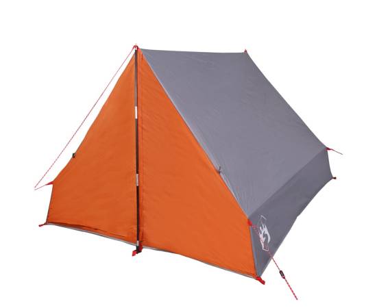 Cort camping cu cadru a 2 persoane, gri, impermeabil, 6 image