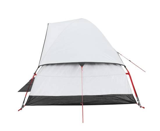 Cort camping cupolă 2 persoane alb, țesătură opacă, impermeabil, 9 image