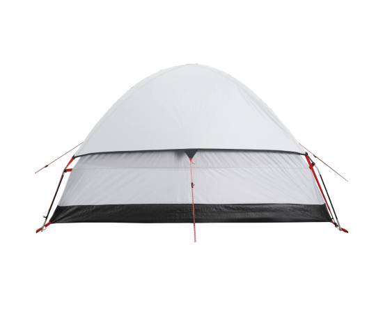 Cort camping cupolă 2 persoane alb, țesătură opacă, impermeabil, 10 image