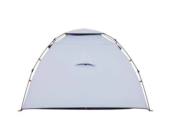 Cort de camping 4 persoane, alb opac, setare rapidă, țesătură, 8 image
