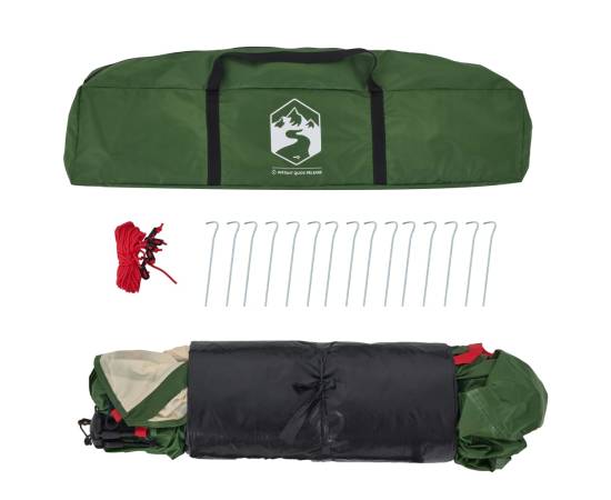 Cort de camping cupolă 3 persoane, setare rapidă, verde, 11 image