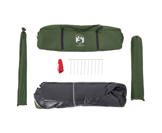 Cort de camping cupolă 4 persoane, setare rapidă, verde, 11 image