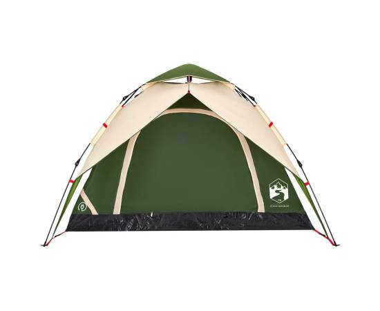 Cort de camping cupolă 4 persoane, setare rapidă, verde, 6 image