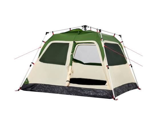 Cort de camping cupolă 4 persoane, setare rapidă, verde, 5 image