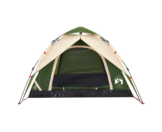 Cort de camping cupolă 4 persoane, setare rapidă, verde, 7 image
