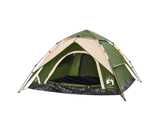 Cort de camping cupolă 4 persoane, setare rapidă, verde, 4 image