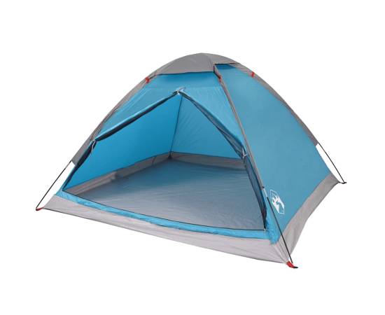 Cort de camping cupolă pentru 2 persoane, albastru, impermeabil, 4 image