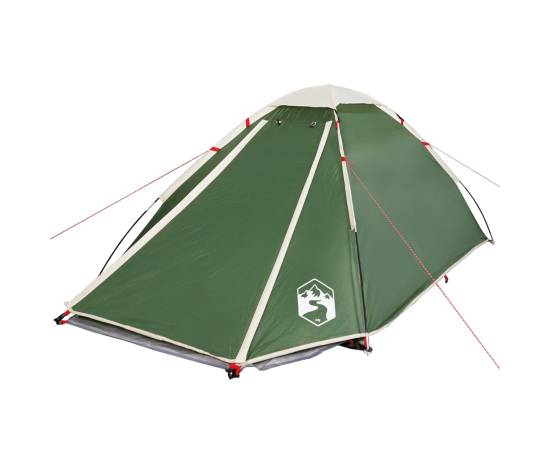 Cort de camping cupolă pentru 4 persoane, verde, impermeabil, 5 image