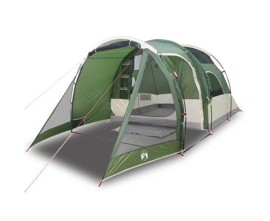 Cort de camping tunel pentru 4 persoane, verde, impermeabil, 2 image