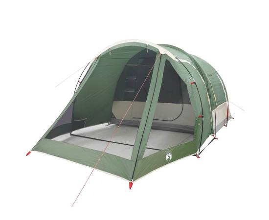 Cort de camping tunel pentru 4 persoane, verde, impermeabil, 5 image