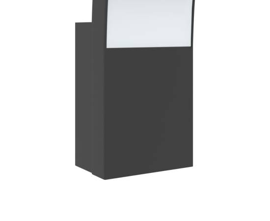Lămpi exterioare de perete cu led 2 buc. negru, aluminiu turnat, 8 image