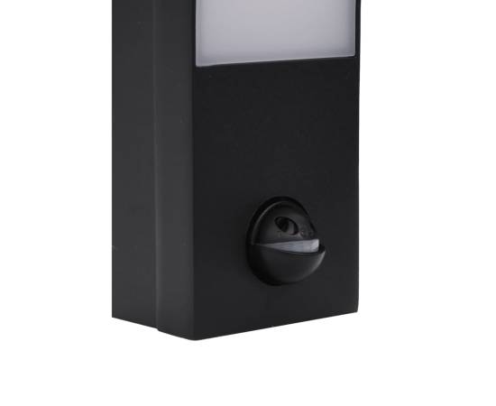 Lămpi exterioare de perete cu led/senzor 2 buc. negru aluminiu, 8 image