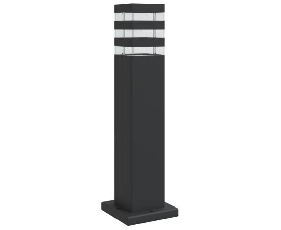Lampă de podea de exterior, negru, 50 cm, aluminiu, 2 image