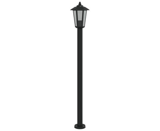 Lampă exterioară de podea, negru, 120 cm, oțel inoxidabil, 6 image