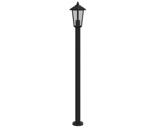Lampă exterioară de podea, negru, 120 cm, oțel inoxidabil, 2 image