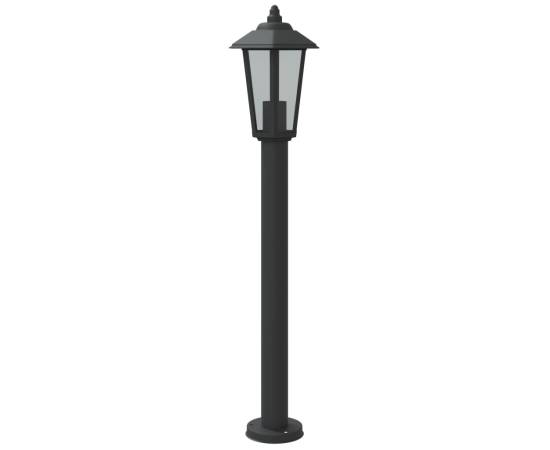 Lampă exterioară de podea, negru, 80 cm, oțel inoxidabil, 6 image