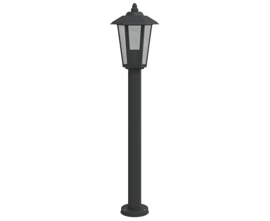 Lampă exterioară de podea, negru, 80 cm, oțel inoxidabil, 4 image