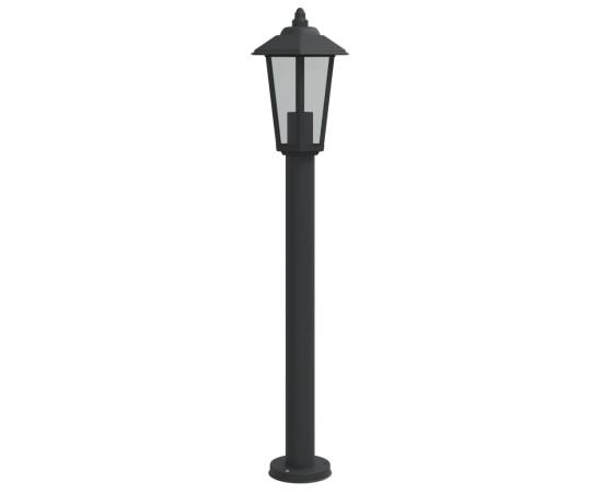 Lampă exterioară de podea, negru, 80 cm, oțel inoxidabil, 2 image