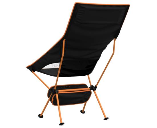 Scaune camping pliabile, 2 buc., negru, textil oxford /aluminiu, 7 image