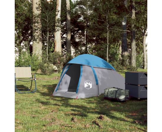 Cort de camping cupolă pentru 1 persoană, albastru, impermeabil, 3 image