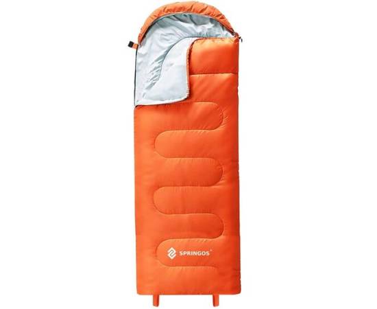 Sac de dormit, turistic, 2 in 1, portocaliu, 205x73 cm, springos