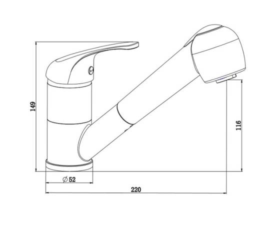 SchÜtte baterie pulverizator extractibil „ultra” presiune joasă crom, 7 image