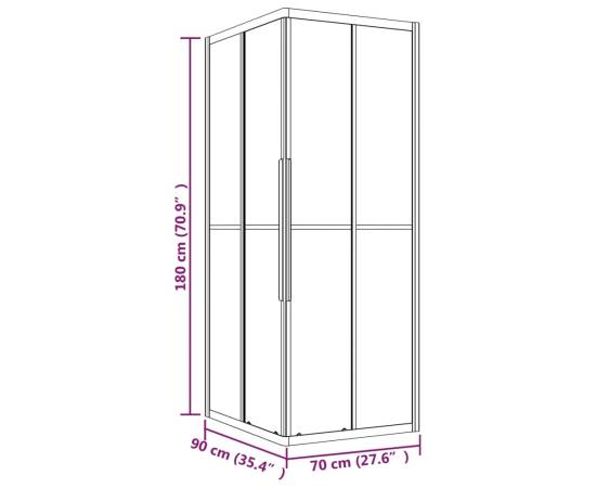 Cabină de duș, 90x70x180 cm, esg mat, 10 image