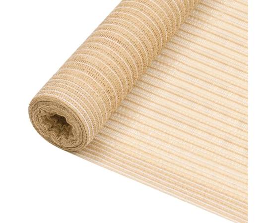 Plasă pentru intimitate, bej, 1,2x25 m, hdpe, 75 g/m²