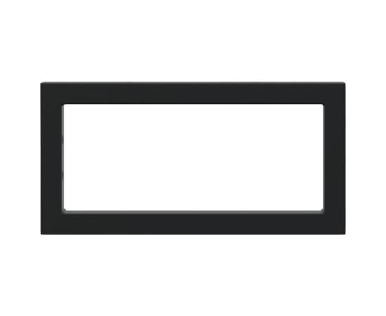 Suporturi raft pentru lavoar 2 buc., negru dreptunghiular oțel, 5 image