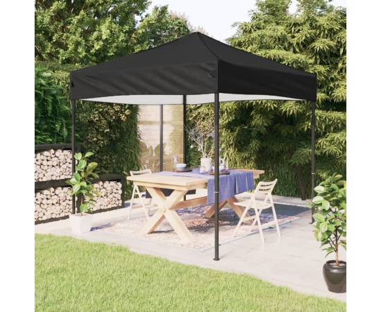 Cort pliabil pentru petrecere, negru, 2x2 m