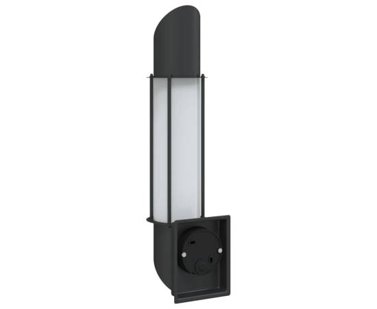 Lampă exterioară de perete, negru, oțel inoxidabil, 6 image