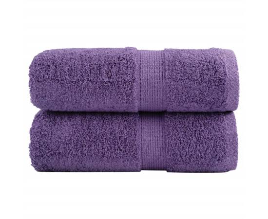 Prosoape mâini premium 2 buc violet 30x30cm 600 gsm 100% bumbac