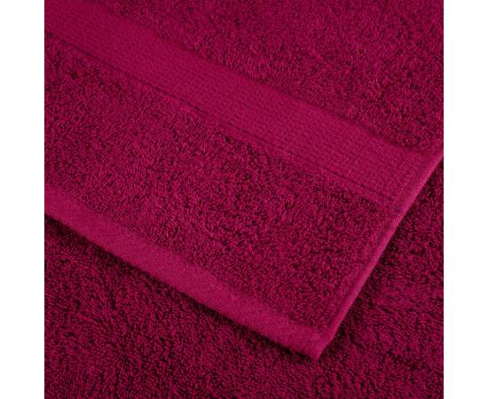 Prosoape premium 10buc roșu bordo 100x200cm 600gsm 100% bumbac, 6 image