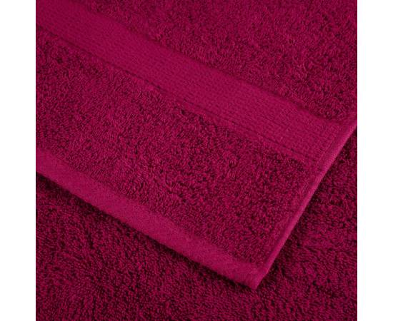 Prosoape mâini premium 4 buc bordo 30x30 cm 600gsm 100% bumbac, 6 image